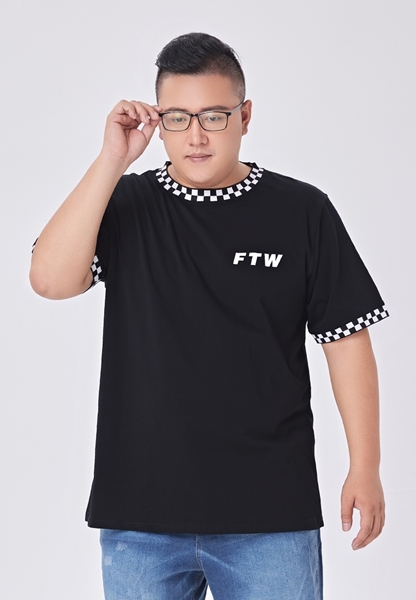 Picture of Lattice Border Big Size Men T Shirt