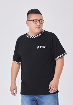 Picture of Lattice Border Big Size Men T Shirt