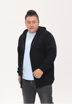 Picture of Large Men Knitted Hooded Zip Coat