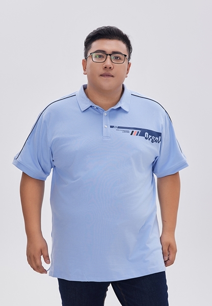 Picture of Plus Size Men Print Polo