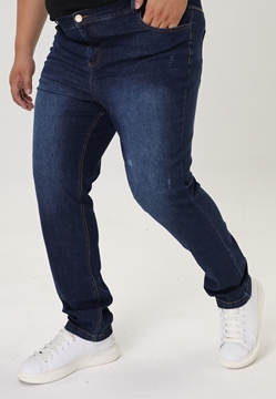 Picture of Plus Size Men Stretchable Ripped Jeans